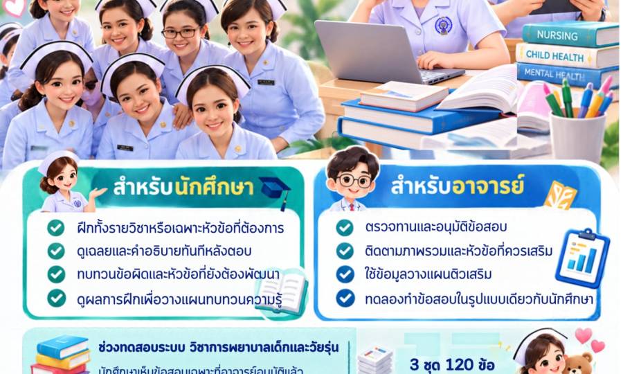 เปิดทดลองใช้แล้ว! ระบบเตรียมสอบสภาการพยาบาล